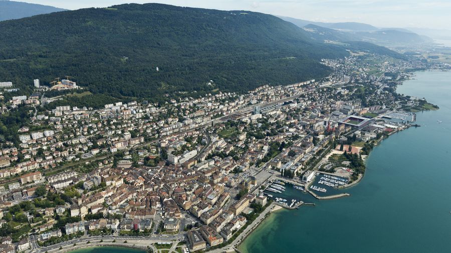 Vue de la ville de Neuchâtel.