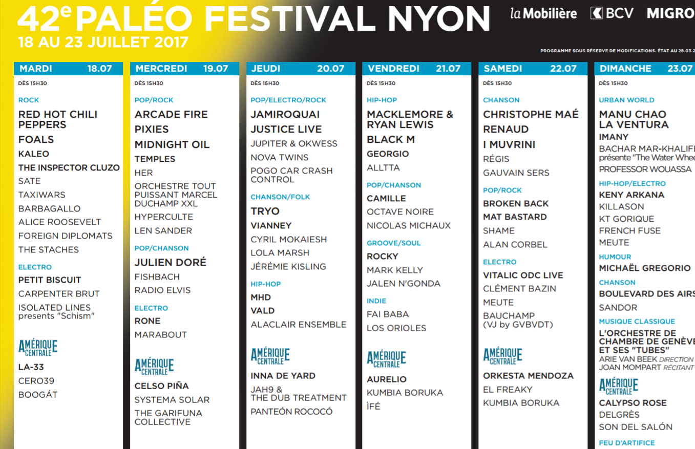 Les billets du Paléo Festival se sont vendus en deux heures rts.ch