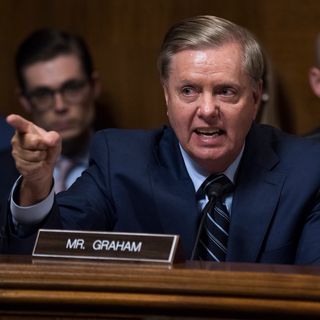 Lindsey Graham lors de l'audition du juge Brett Kavanaugh. [Tom Williams - AP/Keystone]