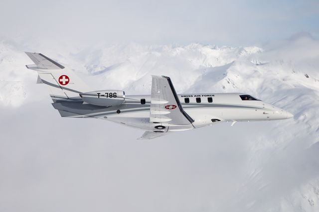 Le PC-24 du Conseil fédéral photographié lors de sa livraison en février 2019. [Pilatus Aircraf - Keystone]