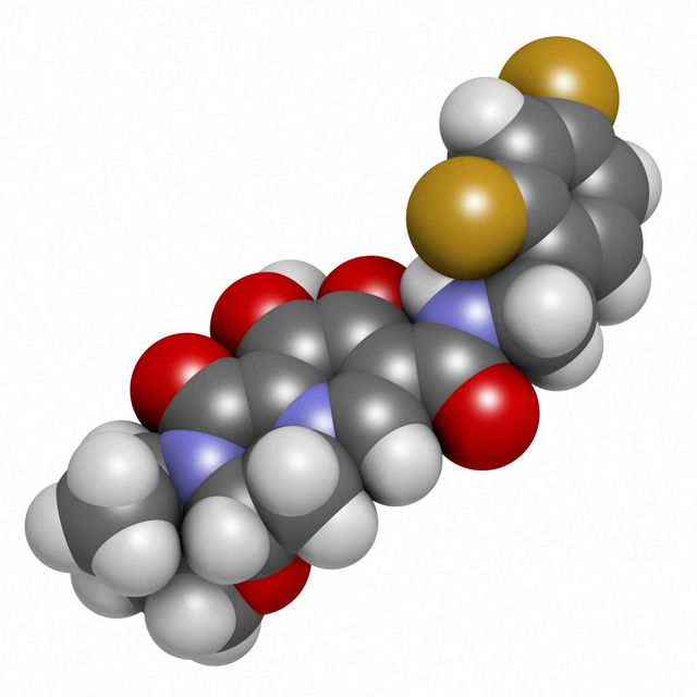 A dolutegravir molecule modeled in 3 dimensions. [Science Photo Library - AFP]