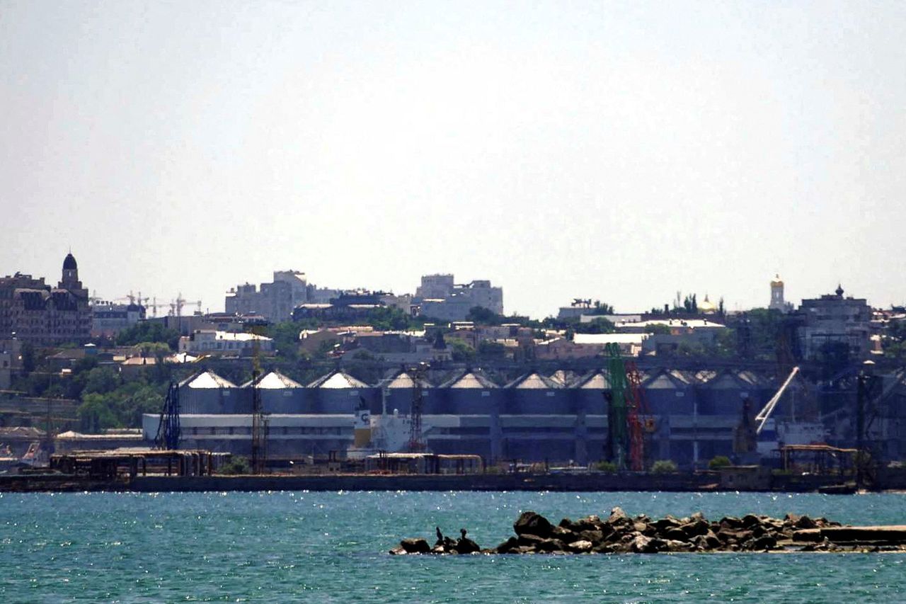 Terminal del grano nel porto di Odessa. [Stringer - Reuters]