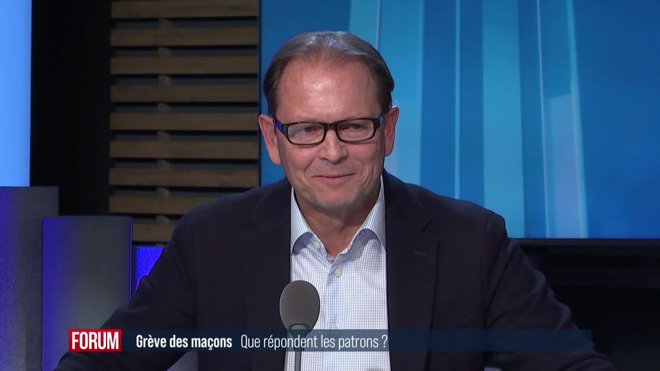 Grève des maçons, que répondent les patrons? Interview de Jean-Luc Jaquier [RTS]