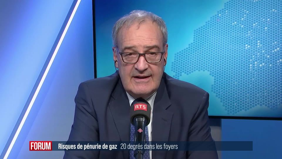 20 degrés dans les foyers en cas de pénurie de gaz: interview de Guy Parmelin [RTS]