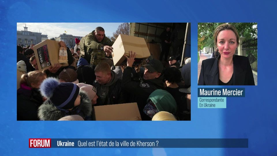 Reportage dans la ville de Kherson, reprise par les Ukrainiens [RTS]