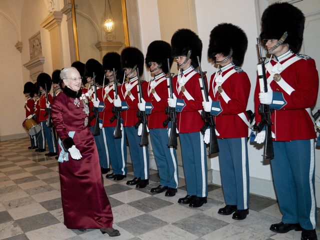 Dronning Margrethe II av Danmark 3. januar 2023 på Christiansborg slott i København. [EPA/Liselotte Sabroe - KEYSTONE]