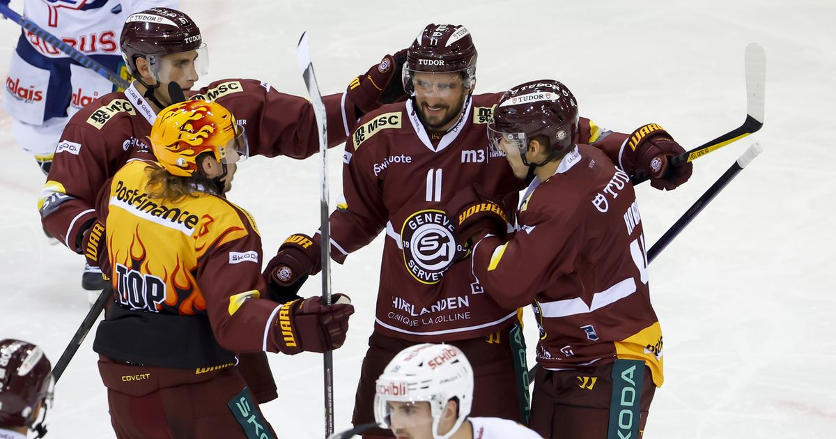 Genève-Servette s’impose 5-1 face à Kloten et Bienne subit une quatrième défaite d’affilée